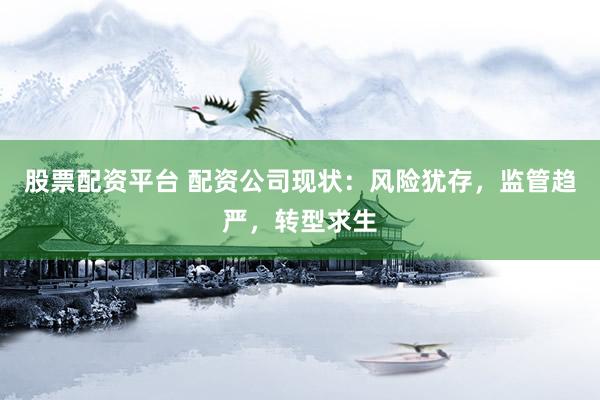 股票配资平台 配资公司现状：风险犹存，监管趋严，转型求生