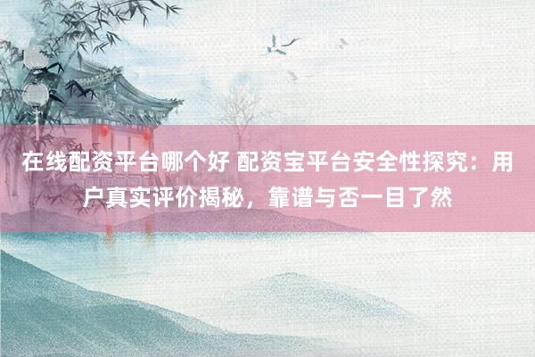 在线配资平台哪个好 配资宝平台安全性探究：用户真实评价揭秘，靠谱与否一目了然