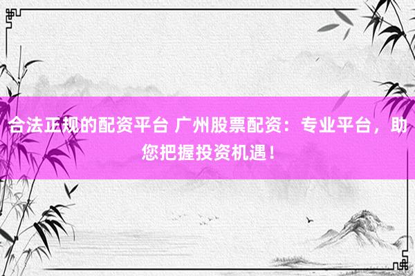合法正规的配资平台 广州股票配资：专业平台，助您把握投资机遇！