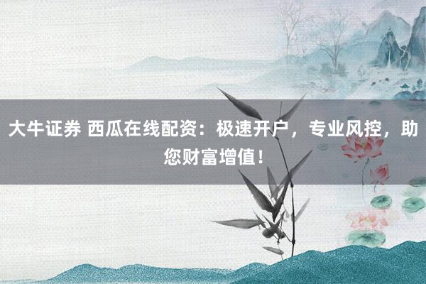 大牛证券 西瓜在线配资：极速开户，专业风控，助您财富增值！