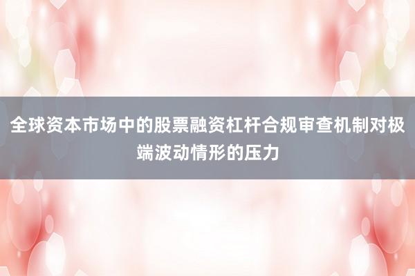 全球资本市场中的股票融资杠杆合规审查机制对极端波动情形的压力