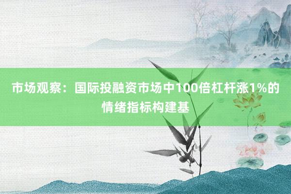 市场观察：国际投融资市场中100倍杠杆涨1%的情绪指标构建基