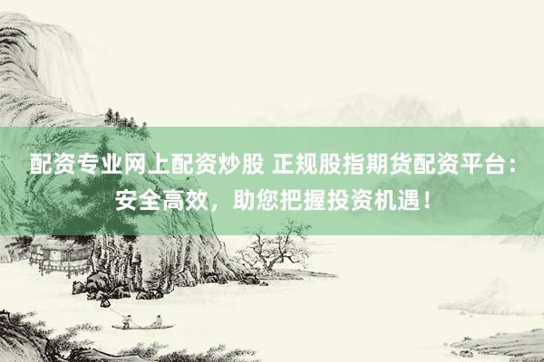 配资专业网上配资炒股 正规股指期货配资平台:安全高效,助您把握投资机遇!
